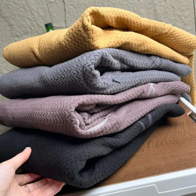 Outdoor Base Layer Hoodie Sweatshirt Loose Couples Matching Wave Pattern Fleece Lined Hasselblad Design High End Standard Fit - view 3