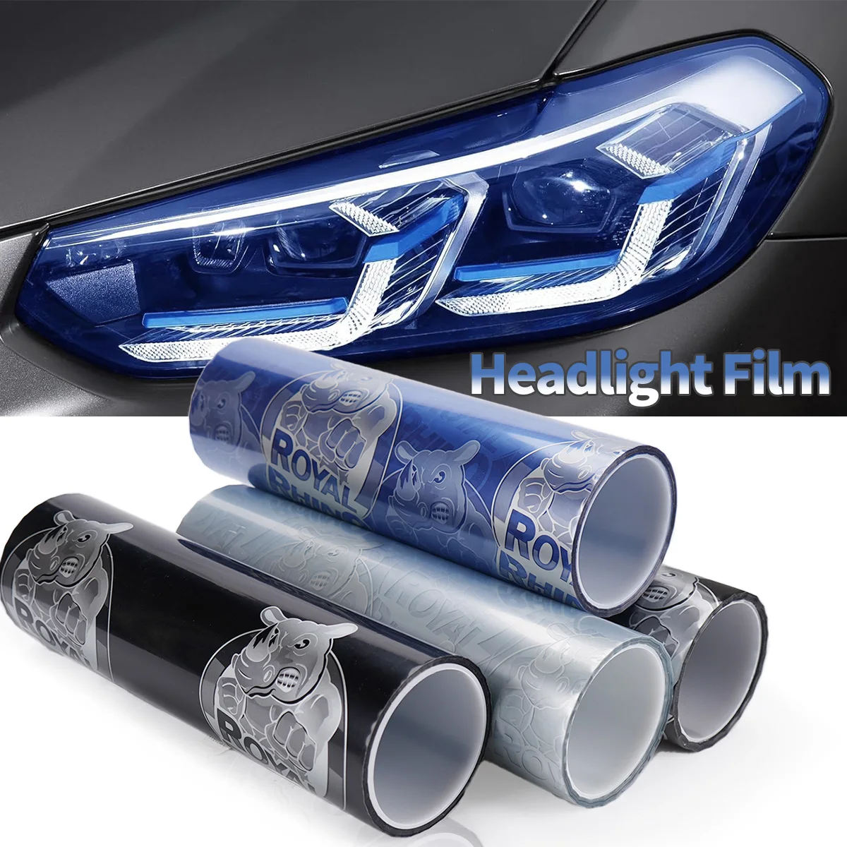 

1/3m Car Headlight Tinting Vinyl Wrap Film Auto Light Lamp Tint Stickers Waterproof Motorcycle Accessory