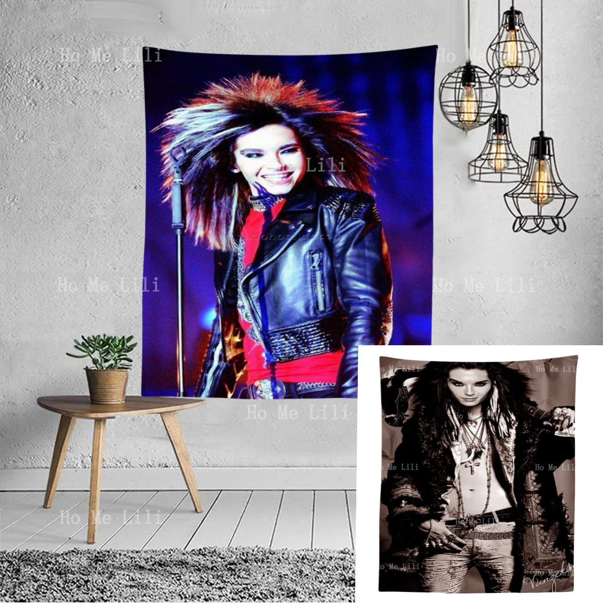 Tokyo Hotel Singer-Songwriter Bill Kaulitz Interesting Celebrity Pop Rock Band Tapestry For Livingroom Decor