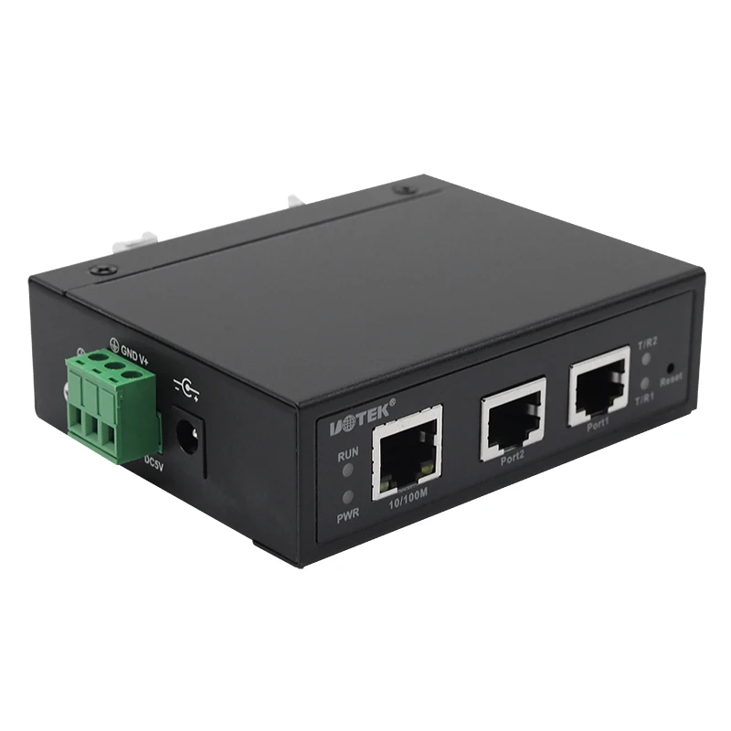 

Сервер последовательных устройств UOTEK от 0/100M до 2 портов RS-232/485/422 с защитой от перенапряжения мощностью 600 Вт UT-6312C