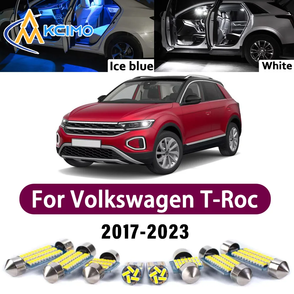 

Super Bright LED Interior Lamp Kit For Volkswagen T-Roc Troc 2017-2023 Error Free Canbus Dome Trunk Reading Mirror Light Bulbs