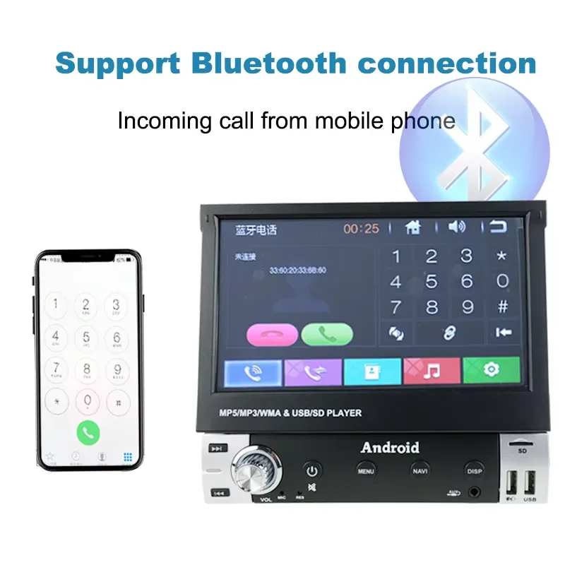 

6902A 9602A Android Universal single spindle 7 inch MP5