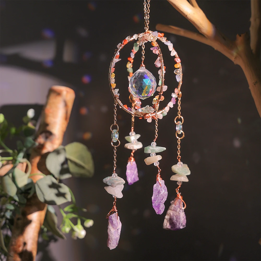 Crystal DreamCatcher sun catcher Rainbow Dreamcatcher for Home decoration garden Wall decorations christmas holiday gifts