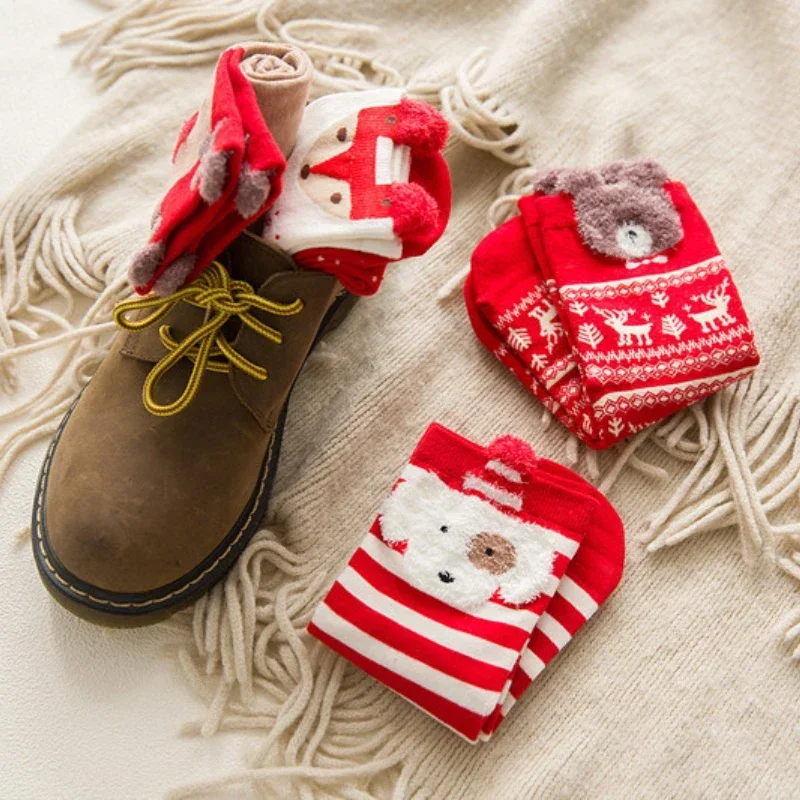 Cartoon Christmas Socks Ornaments Christmas Tree Santa Claus Elk Decorations Christmas Gifts Xmas Noel Happy New Year Supplies