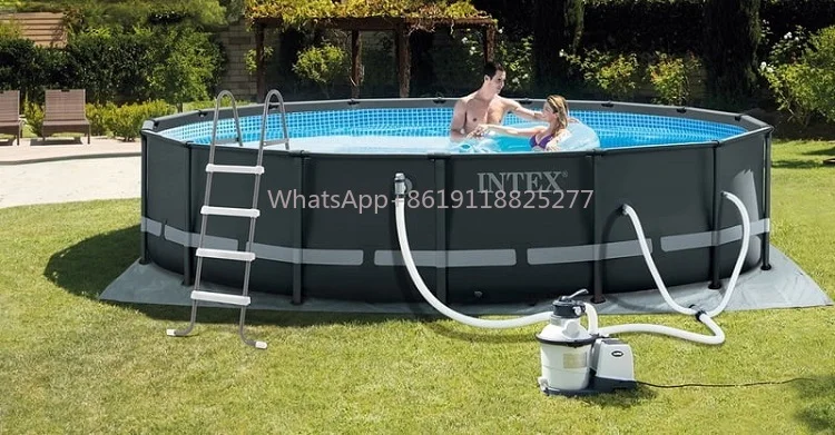 

Set for above Ground Pools Essential Accessor Outdoor garden backyard Ultra Metal Frame round Swimming Pool ies