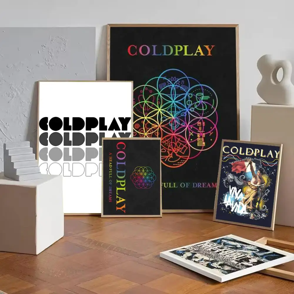 Alternative rock Music C-Coldplay Band LOGO Poster Art poster movie mural family childrens room wall decoration print Gift