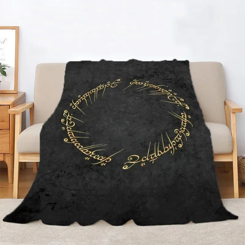 The Lord of the Rings Fleece Throw Blanket for Sofa Decoration Bed Blankets King Size Home Interior Knitted Plaid Luxury Bedd@0￥