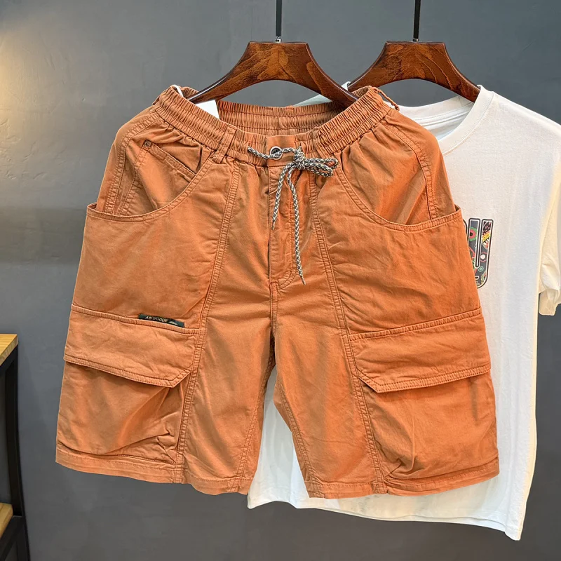 

Ретро потертые шорты для спецодежды для мужчин, занятий спортом на открытом воздухе, пешим туризмом, износостойкие, универсальные и эластичные спортивные брюки