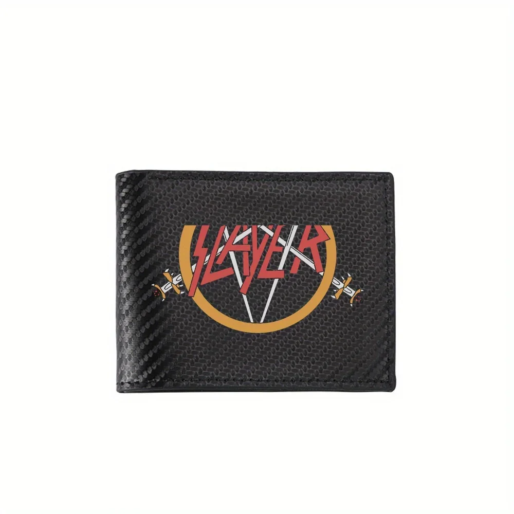 

Мечи с логотипом Slayer, мужские кошельки, простые деловые современные стильные печатные подарки для отца, парня, Рождества