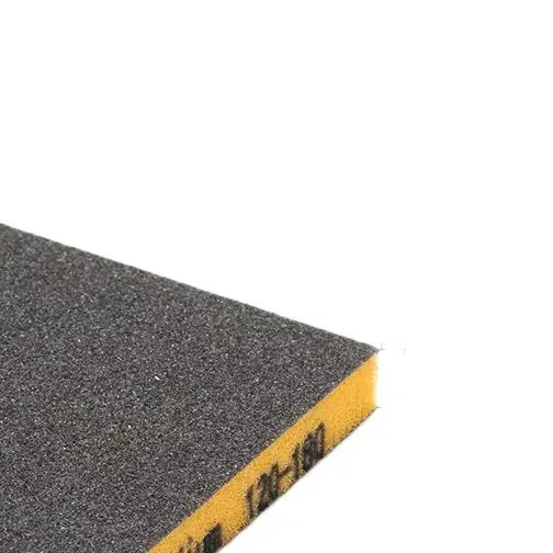 Double Sided Sponge Sanding Block Brown Corundum Polishing Pad 120x98mm For Woodworking Metal Furniture Curved For For Surface G