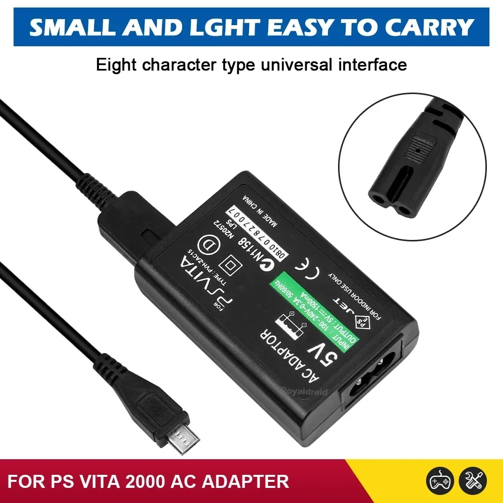 EU US Plug Home Charger Power Supply 5V AC Adapter USB Charging Cable Cord For Psvita Slim PS Vita 2000 PSV 2000 - view 5