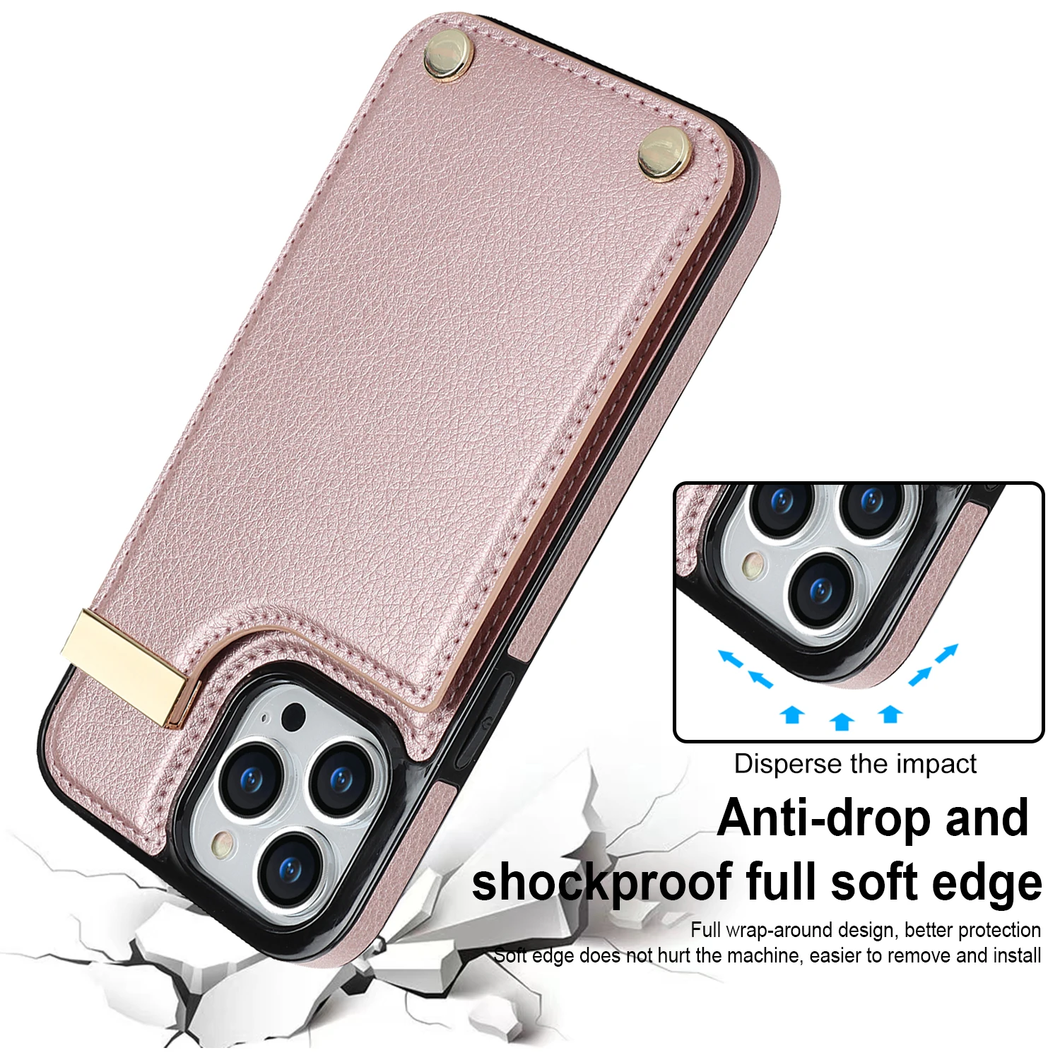 Modne skórzane etui na telefon do iPhone'a 16 15 Pro Max 14 13 12 11 XS 7 8 Plus Organ Card Holder Anti-drop Shockproof Cover