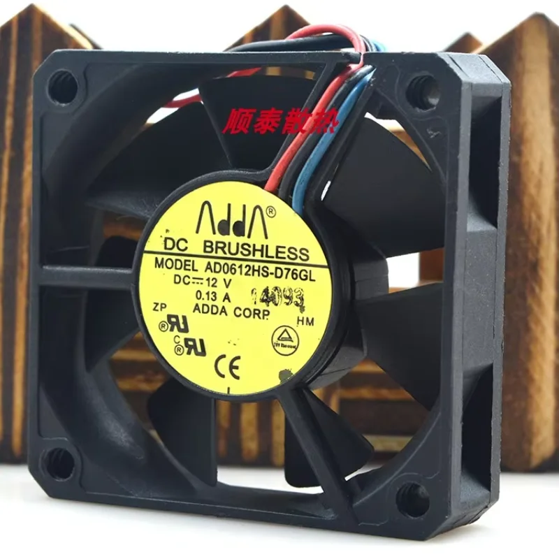 ADDA AD0612HS-D76GL DC 12V 0.13A 60x60x15mm 3-Wire Server Cooling Fan