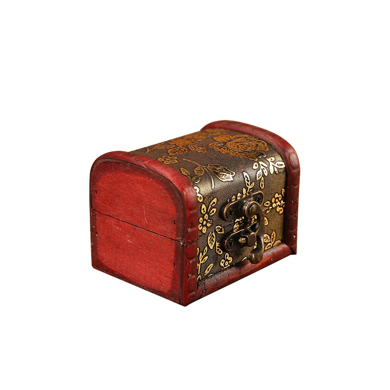 6 Pcs European Model Antique Wooden Jewelry Packing Storage Box / Retro Wood Case / Manual To Do The Old