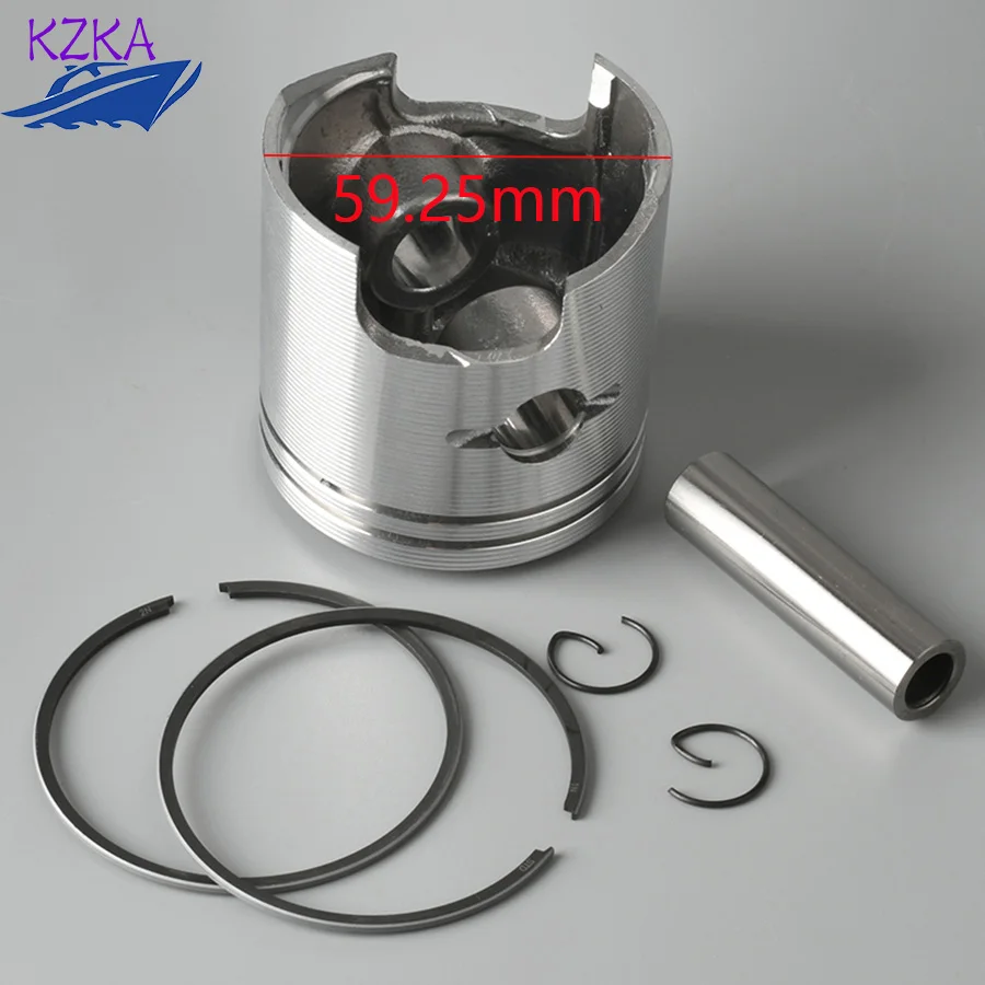 Piston Kit +0.25MM With Rings 12110-93120 For Suzuki Outboard Engine 9.9HP 15HP DT9.9 DT15 12110-93120 12140-93140-025