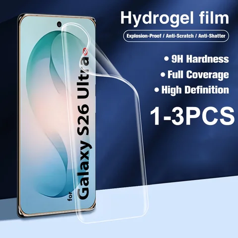 1-3 шт. мягкая гидрогелевая пленка для Samsung Galaxy S26 Ultra S26+ 2026, защитная пленка для экрана с полным покрытием ﻿ для Samsung S26 S26 Ultra