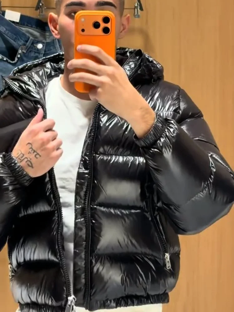 

Solid Jacket Fashion Cold-proof Warm Parka Outerwear 2025 Autumn Winter Neutral Style Cotton Padded Coat Casual Zipper Hooded