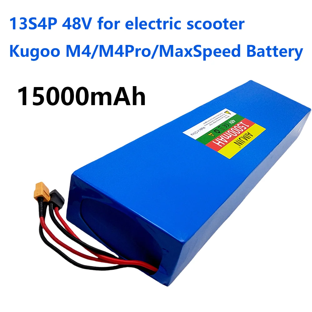 Batterie 13S4P 18650 pour scooter électrique, 48V, 12800mAh, pour Kugoo figuré/SafePro/MaxSpeed, carte BMS