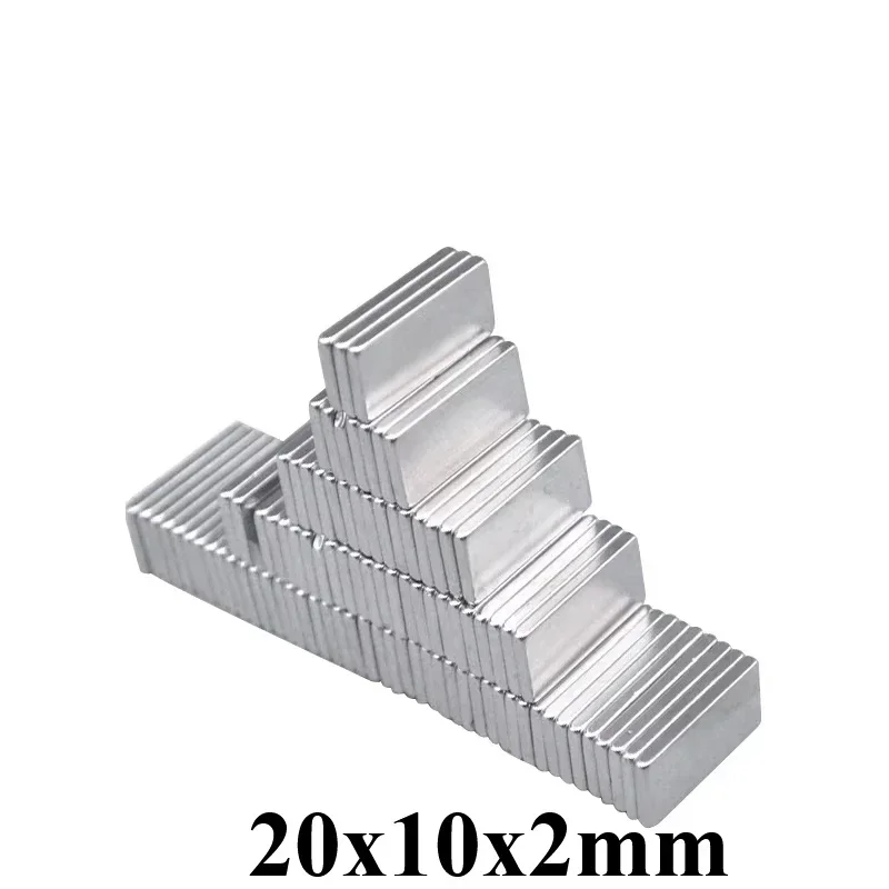 20x10x2mm  Block Rectangular Magnets  20x10x2 mm For Home Refrigerators, Offices DIY 20x10x2 mm
