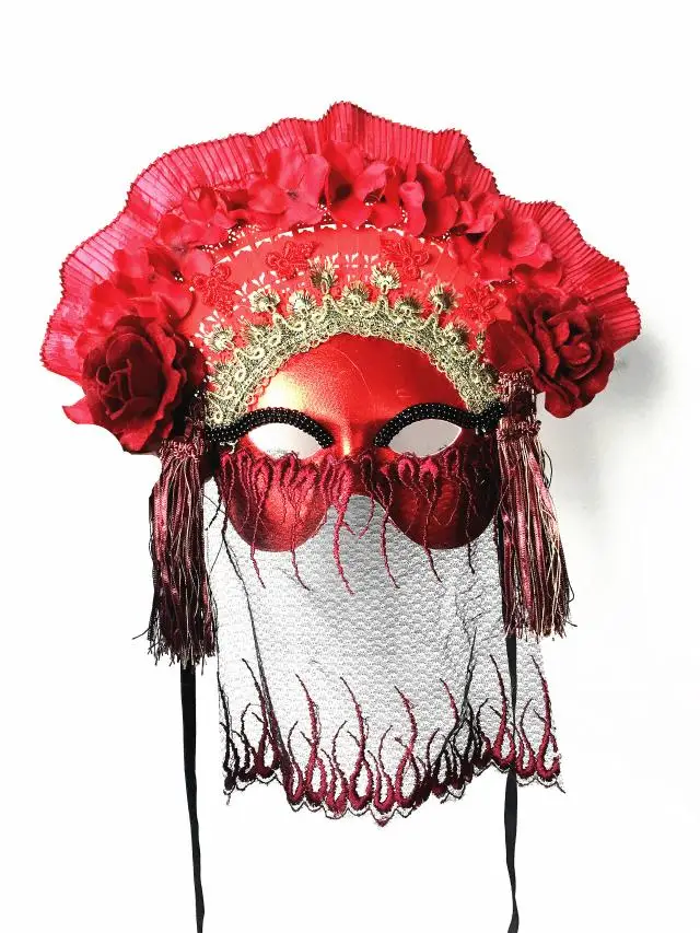 Masque de ventilateur de venise, fête privée exagérée, chanteur masqué, Halloween, masque de noël, accessoires de Cosplay