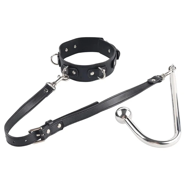 BDSM Sex Neck Collar Bondage Handcuffs Anal Hooks Kits Metal Butt Plug Slave Role Play Sex Toys For Couples Adult Sex Games Shop