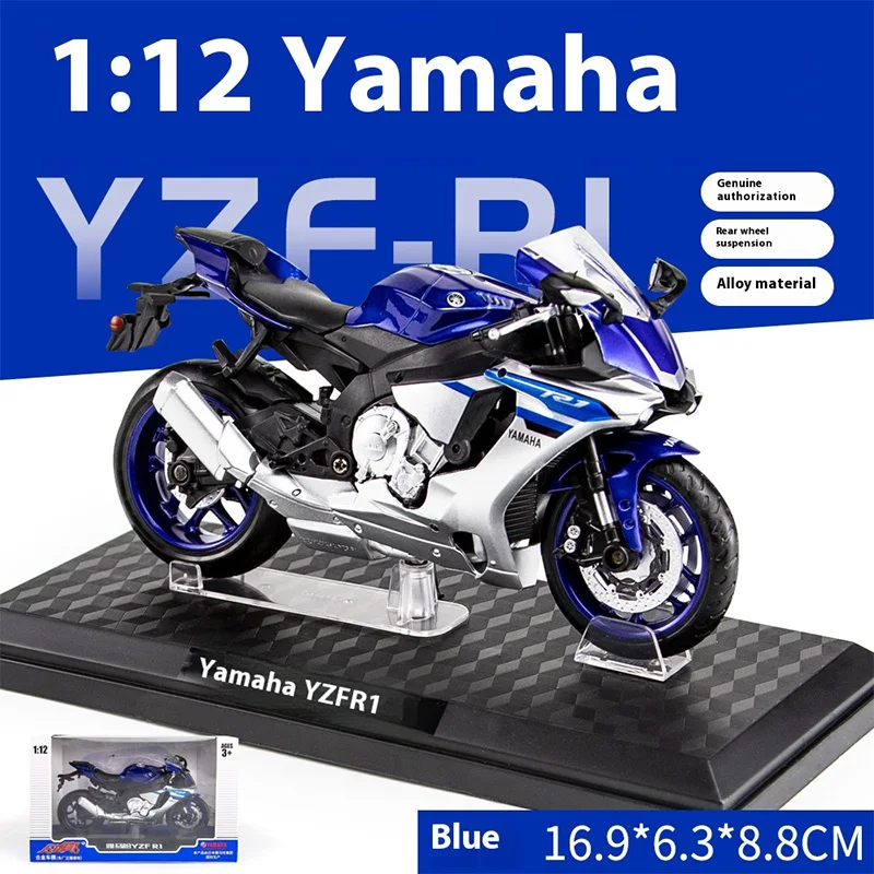 1: 12 Proportional Motorcycle Model Die Cast Metal And Plastic Parts Motorcycle 2020 Yamaha Yzf-R1 Boys Gift Adult Collection