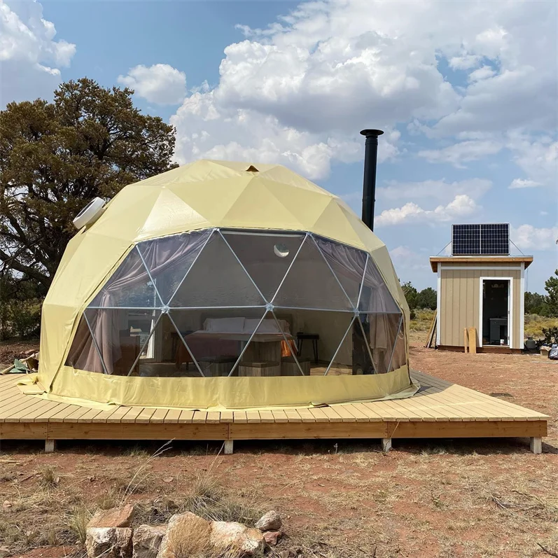 

Large Glamping Dome Tent Hotel Style Ideal for Family Camping