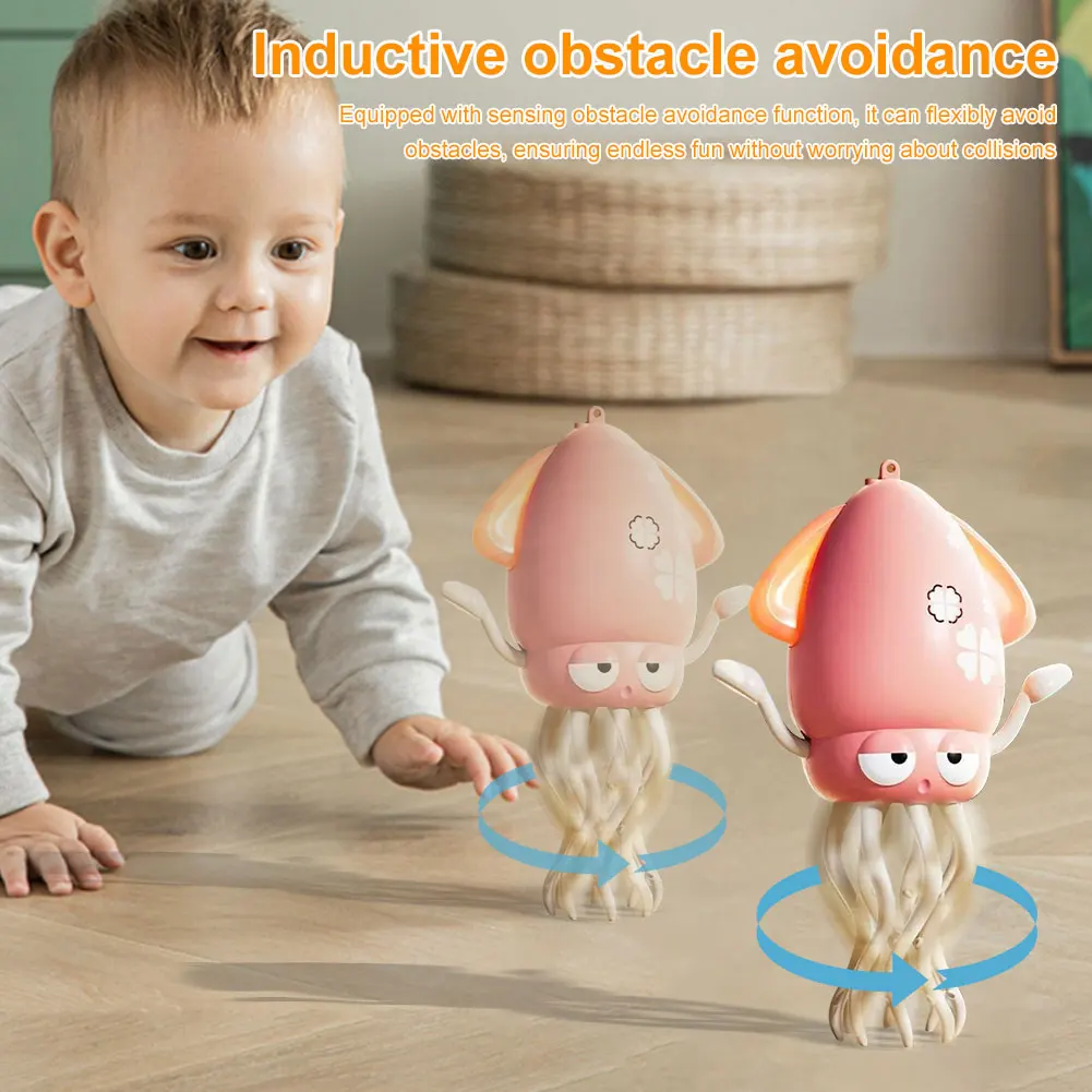 Elektrisch dansend octopusspeelgoed Kruipendansen Automatisch obstakelvermijdingssensor Speelgoed met LED-muziekspeelgoed Cadeau voor kinderen Baby