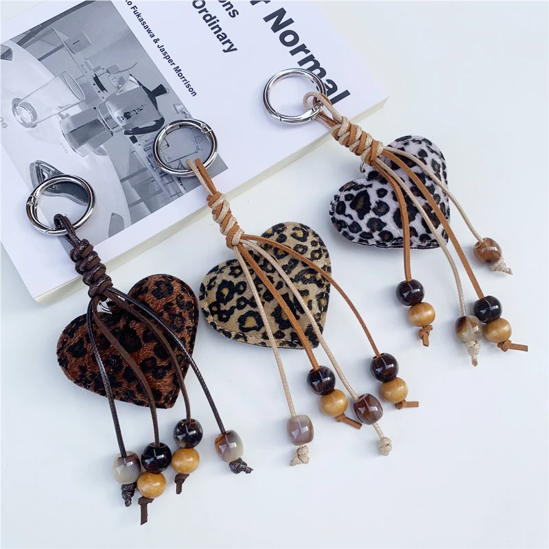 Exquisite Cute Braid Rope Bag Pendant Delicate Keyring Pendant Charm With Heart Car Key Chain Mobile Phone Decoration For Girls