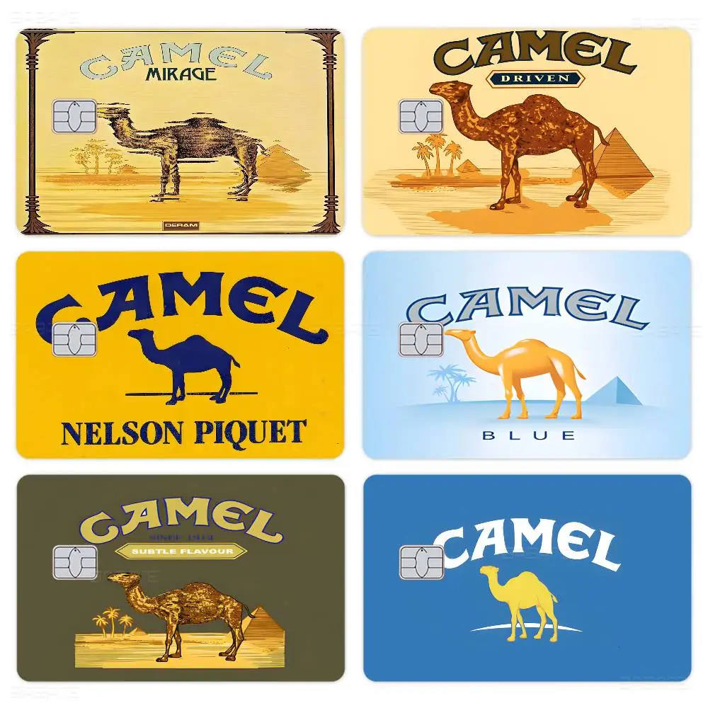 Tobacco Brand C-Camel Cartoon Credit Card Skin Stickers for Bank Card Bus Metro Card Sticker Waterproof Women Gift