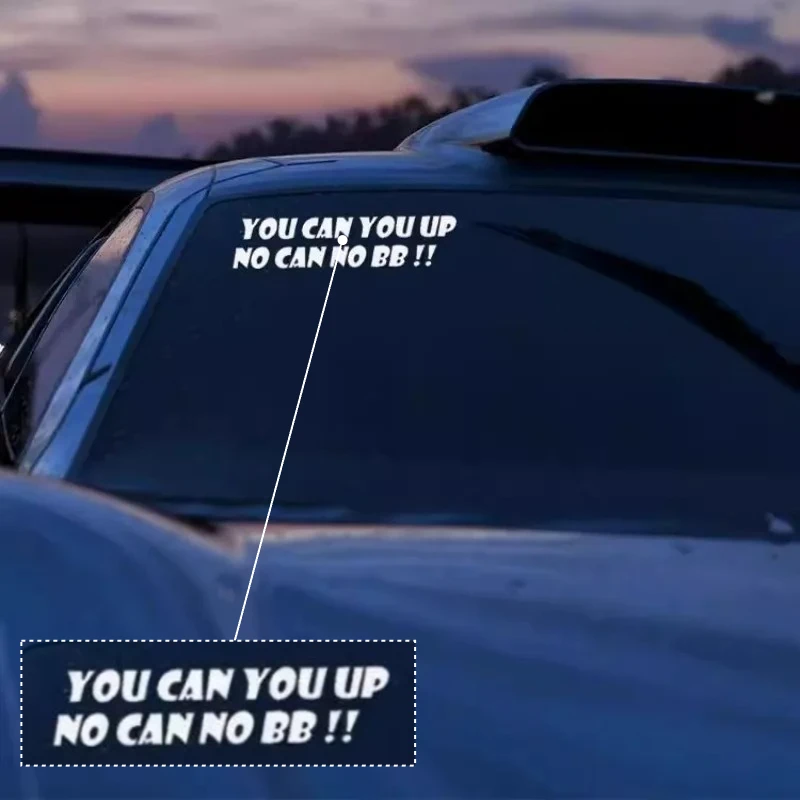 Funny Chinese English Quote Sticker You Can You Up Vinyl Decal Waterproof Car Motorcycle Helmet Truck Decoration