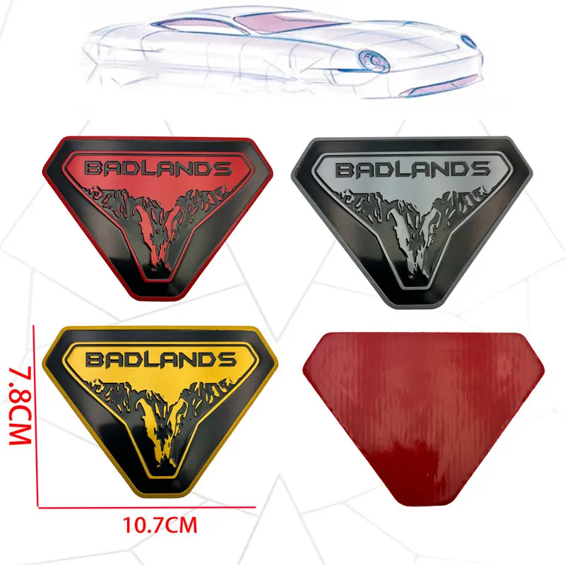 Badlands creativos de aluminio 3D Sasquatch guardabarros pegatinas de ventilación maletero de coche bosque montaña emblema gráficos para Ford Bronco Sport