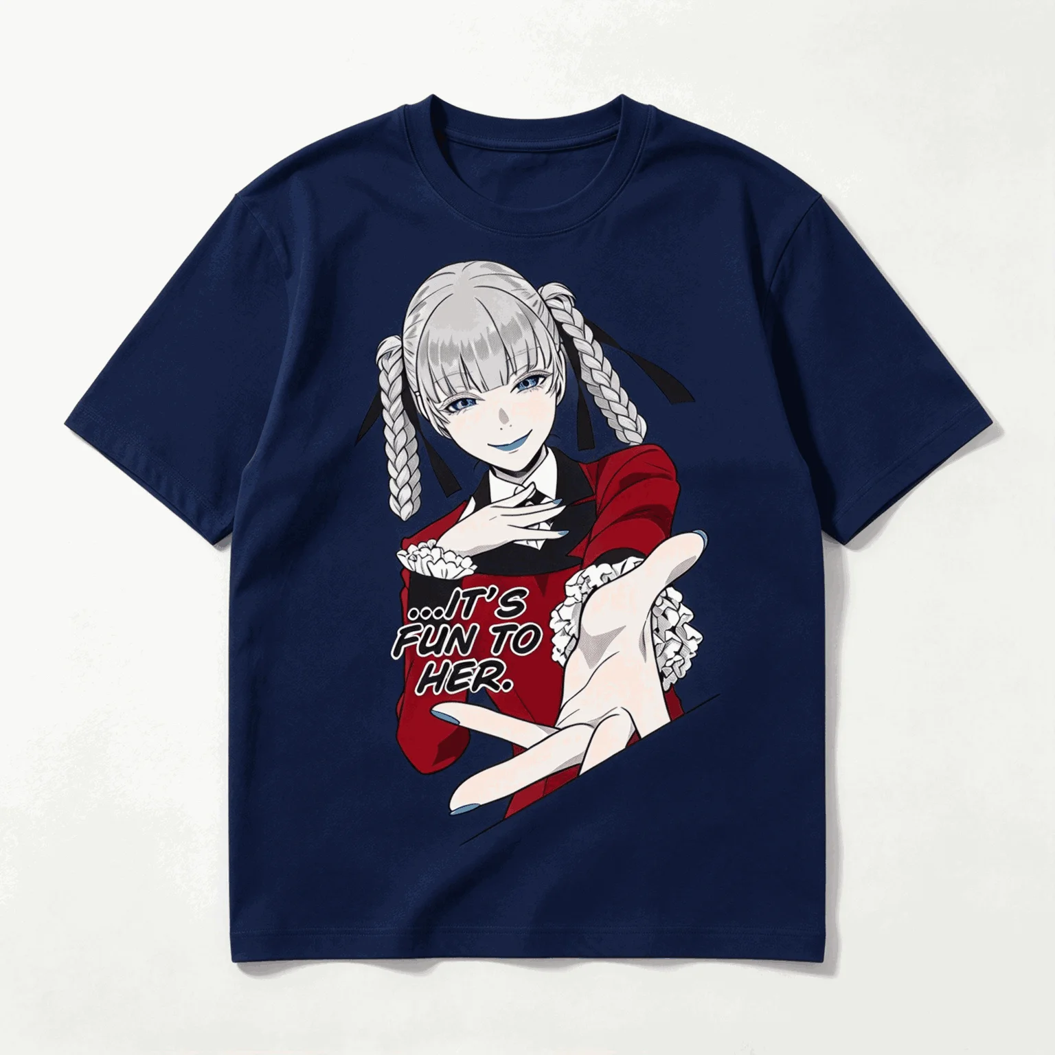 Kakegurui Summer New Cotton Retro Unisex Casual Fashion T-shirt High Street Oversized Unisex Trendy Vintage Loose Breathable tee
