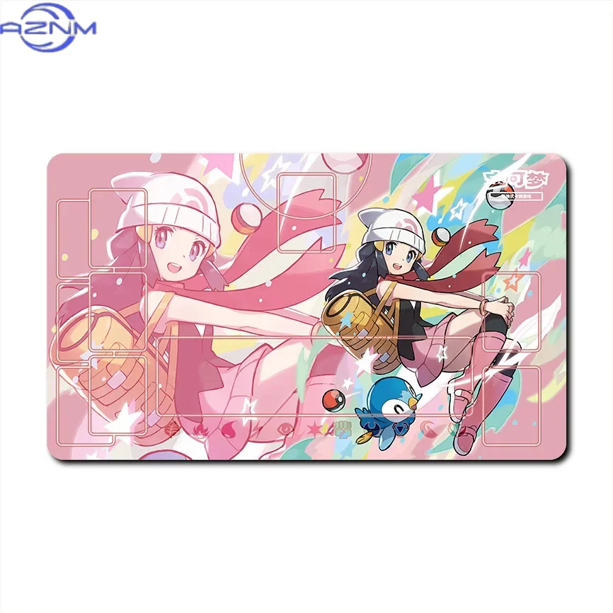 Pastellrosa Pokémon-Illustrations-Mauspad, rutschfeste, wasserdichte Mausmatte für TCG-Spieler