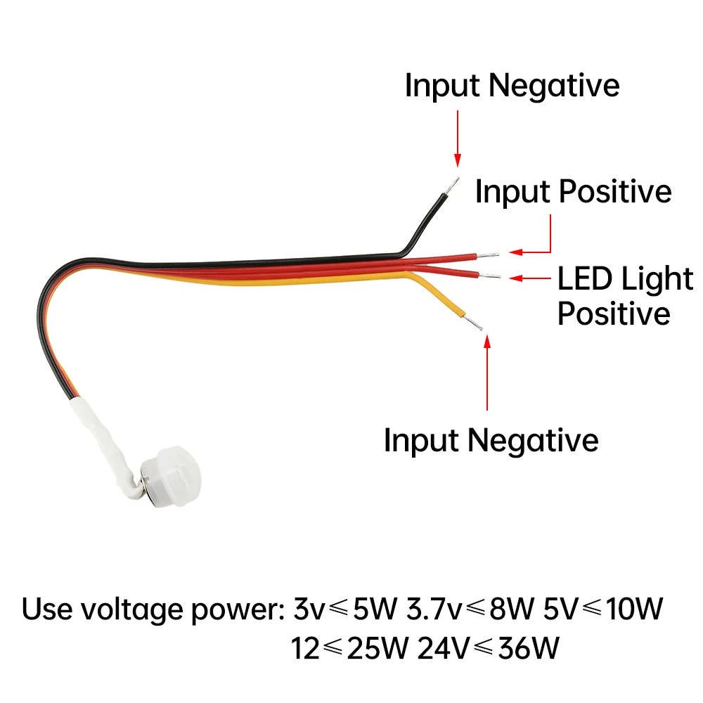 تيار مستمر 3-24 فولت مفتاح مستشعر الجسم الحركة الصغيرة PIR Pyroelectric الأشعة تحت الحمراء الحركة الإنسان الاستشعار وحدة الكاشف التلقائي لشريط Led