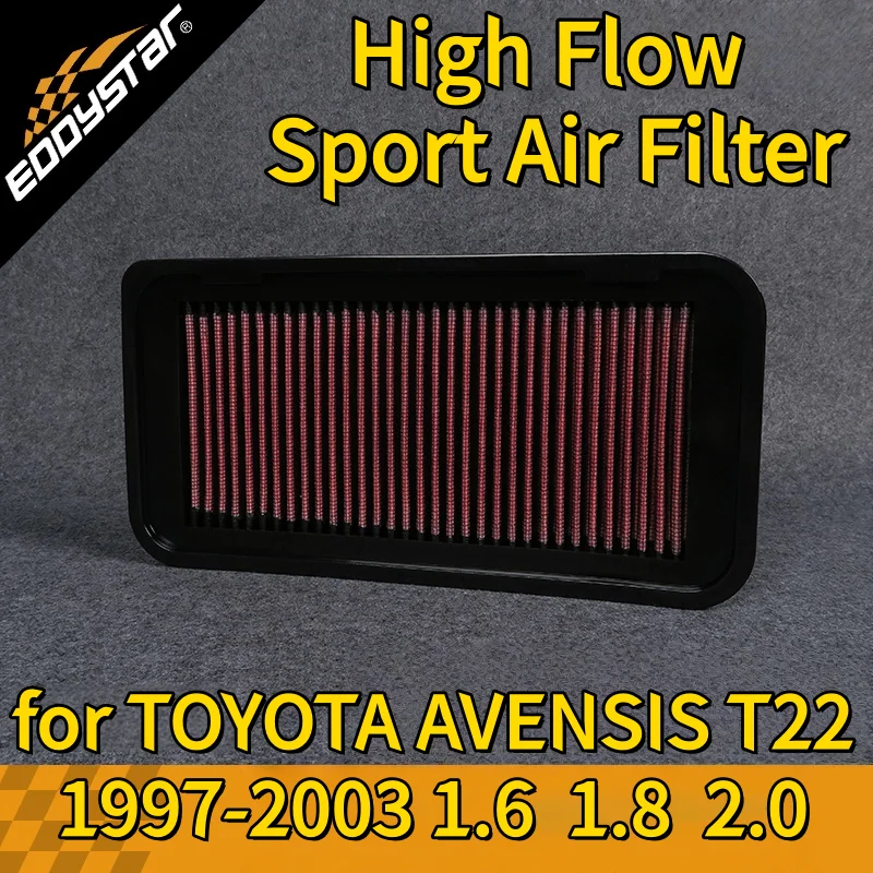 

Спортивный воздушный фильтр с высоким расходом для TOYOTA AVENSIS T22 1997-2003 1,6 ZZT220 1,8 ZZT221 2,0 AZT220, моющиеся гоночные впускные фильтры