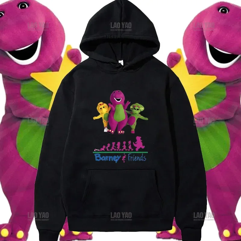 

Barney (Barney & Friends) Fashion Family Hoodie Male and Female Couples Can Wear The 2023 Fall/winter Kawaii Street Sweatshirt