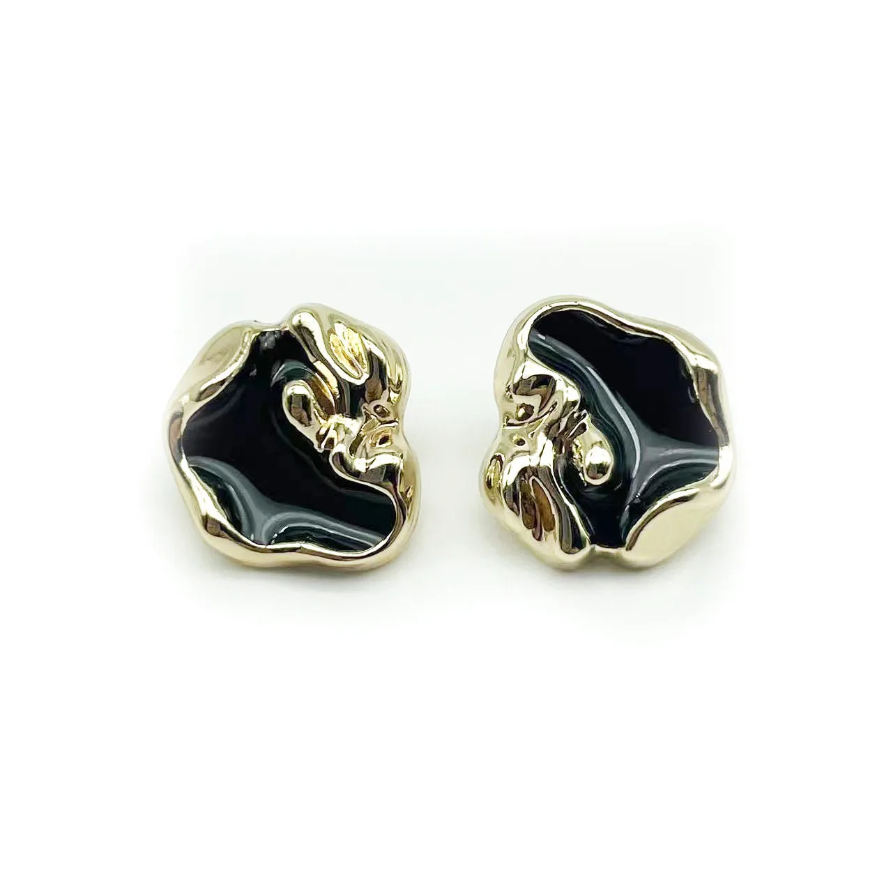 جديد 15 مللي متر معدن غير منتظم مستدير أبيض أسود ذهبي فضي عرقوب أزرار للملابس الملابس الزخرفية اليد خياطة اكسسوارات