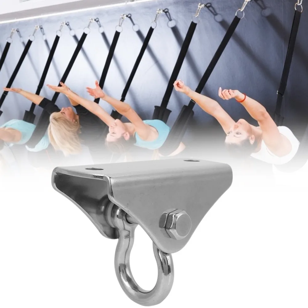 Stainless Steel Ceiling Mount Hook Supports up to 992lb 180° Rotation Yoga Hammock Hook Ceiling Buckle Mount