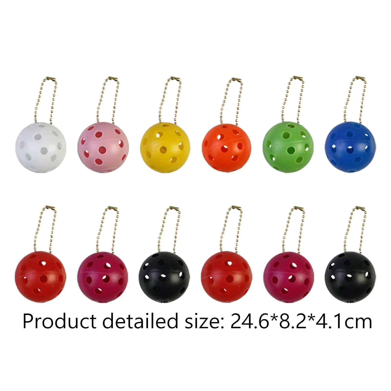 12x Pickleball Keychain, Metal Keychain, Portable Pendant Toy Car Keyring,