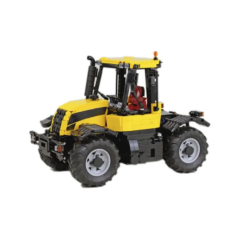 MOC-169365JCB1:17 tracteur agricole assemblage épissage blocs de construction modèle MOC blocs de construction créatifs jouets pour enfants