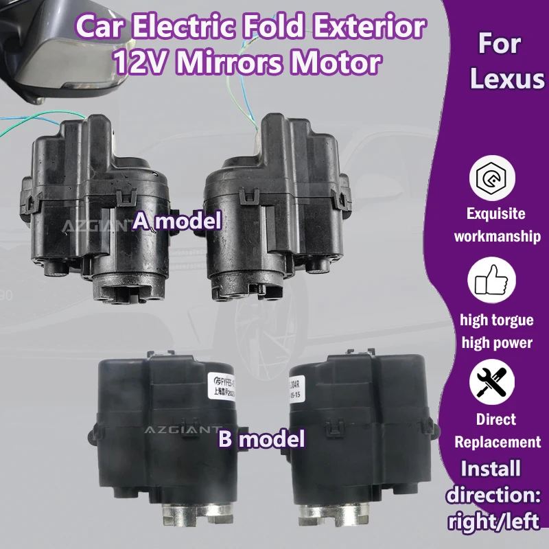 

AZGIANT для Lexus RX350/RX350L/RX450h/RX450hL 2010-2015-2023 автомобильные электрические складные внешние зеркала, замена двигателя 12 В miroir voiture