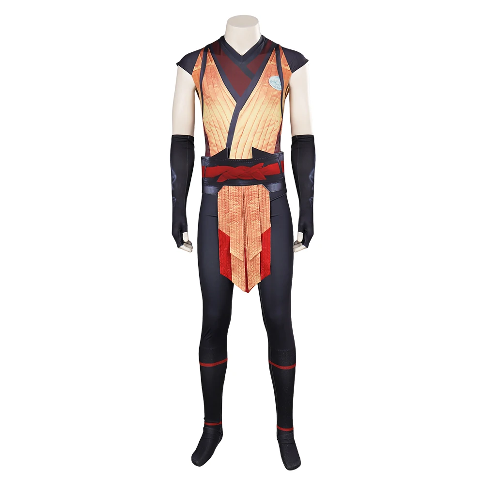 Disfraz de escorpión de Mortal Kombat para hombre adulto, traje de Cosplay con estampado de máscara, traje de juego de rol para carnaval y Halloween