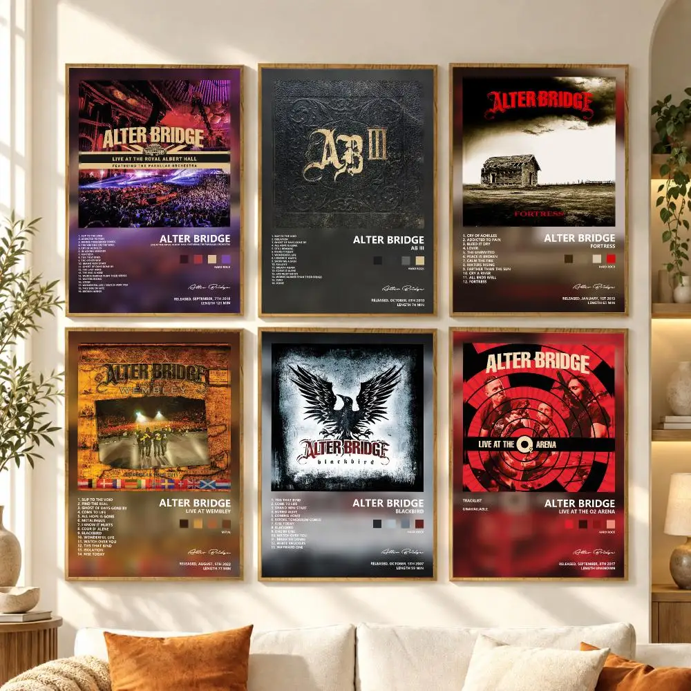 Alternative Rock Album A-Alter Bridge Poster Premium Modern Waterproof Wall Art Pictures for Bedroom Living Room Bar Decor