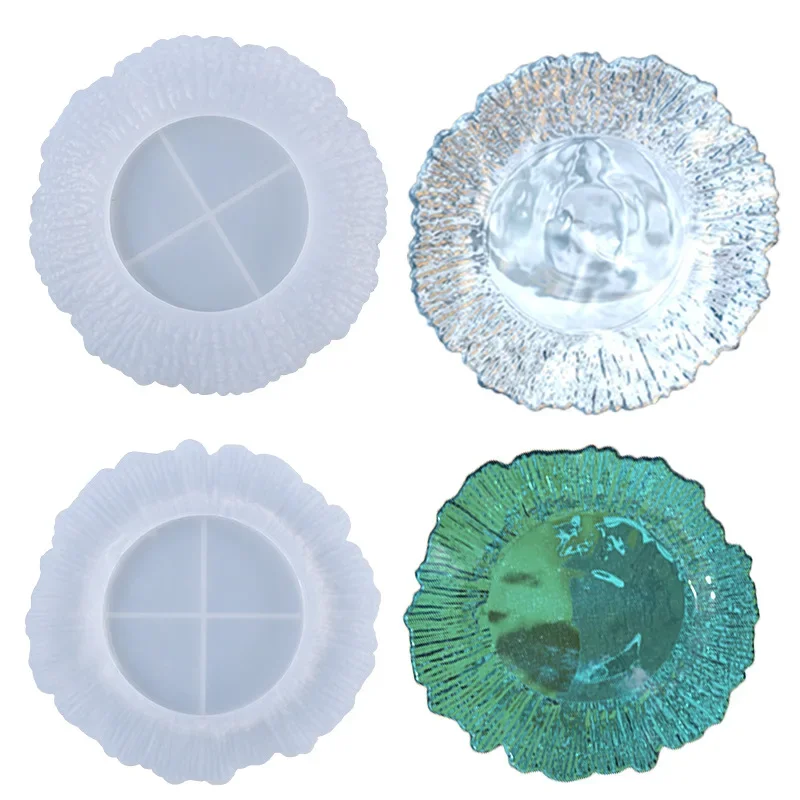 Bandeja de frutas irregular molde de silicone pratos de armazenamento doméstico decoração resina silicone diy cristal epóxi molde atacado