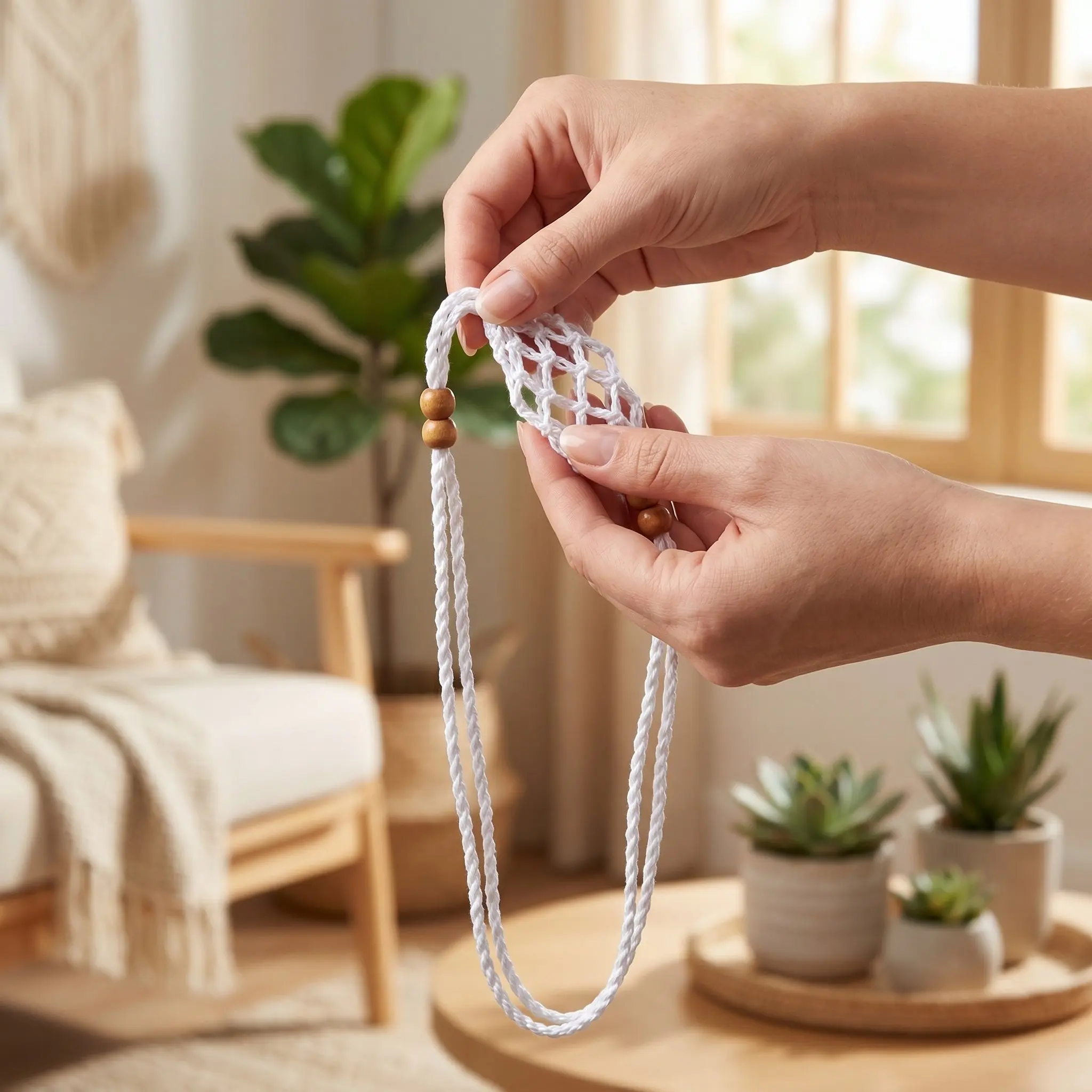 3Pcs Adjustable Cord Crystal Necklace Core Macrame Pouch Adjustable Empty Stone Holder Necklace Cage Pendant Cord for Jewelry view 3