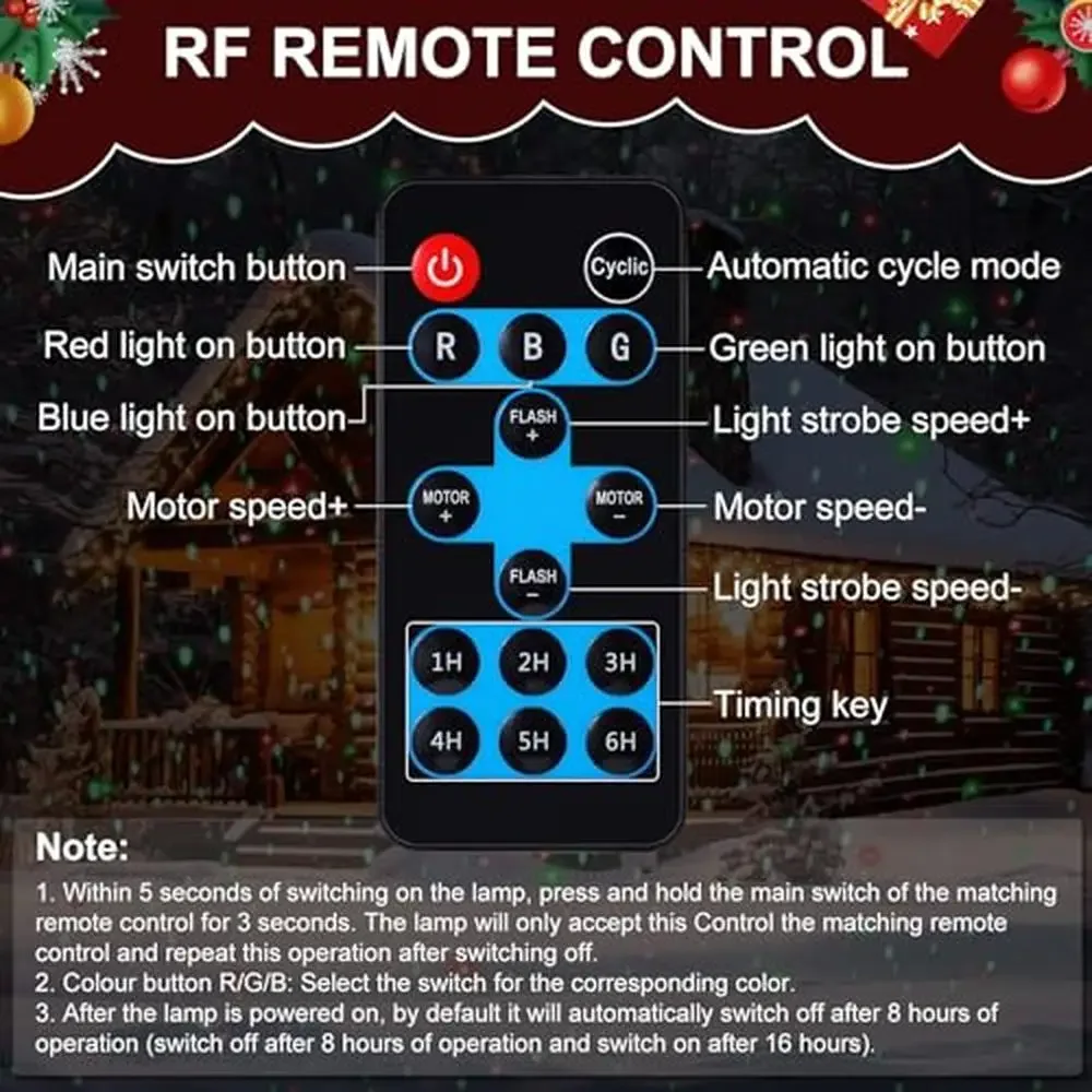 Outdoor RGB Christmas Laser Projector Lights 2 Pcs with Remote Control Waterproof Motion Xmas Projector Holiday Decorations