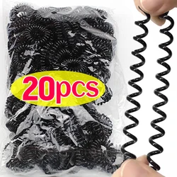 Black Elastic Spiral Hair Ring Ties Women Black Telephone Wire Cord Hair Rubber Bands Headwears Scrunchies Ponytail Holder