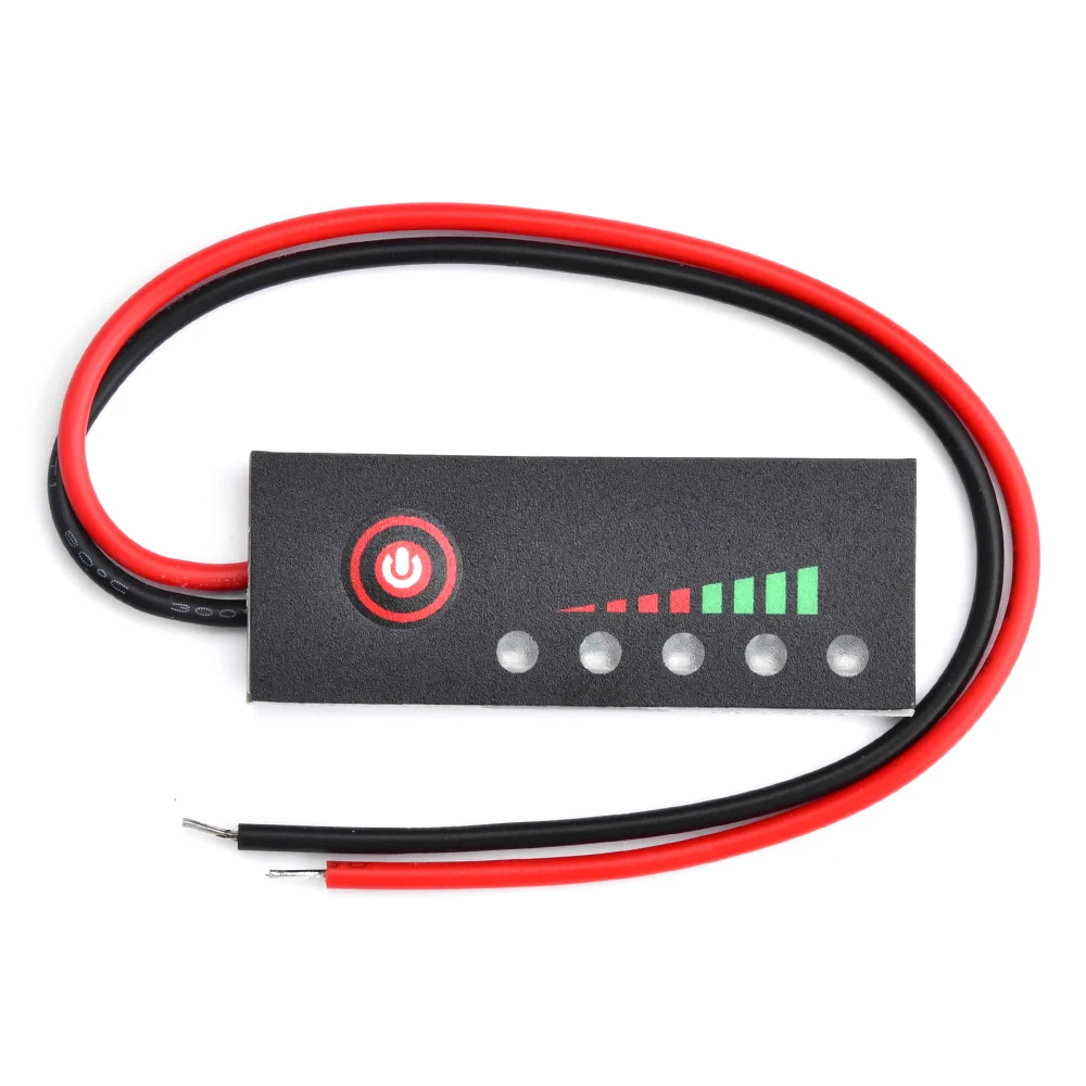 Lithium Battery Pack Power Indicator Battery Power Percentage Display Anti-reverse Connection Lithium Battery Level Indicator