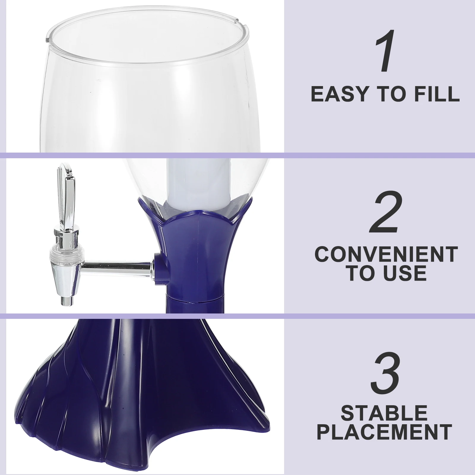 

Beer Barrel Tower Faucet Bottle Summer Juice Dispenser Serving for Party Beverage Bottle.Self-